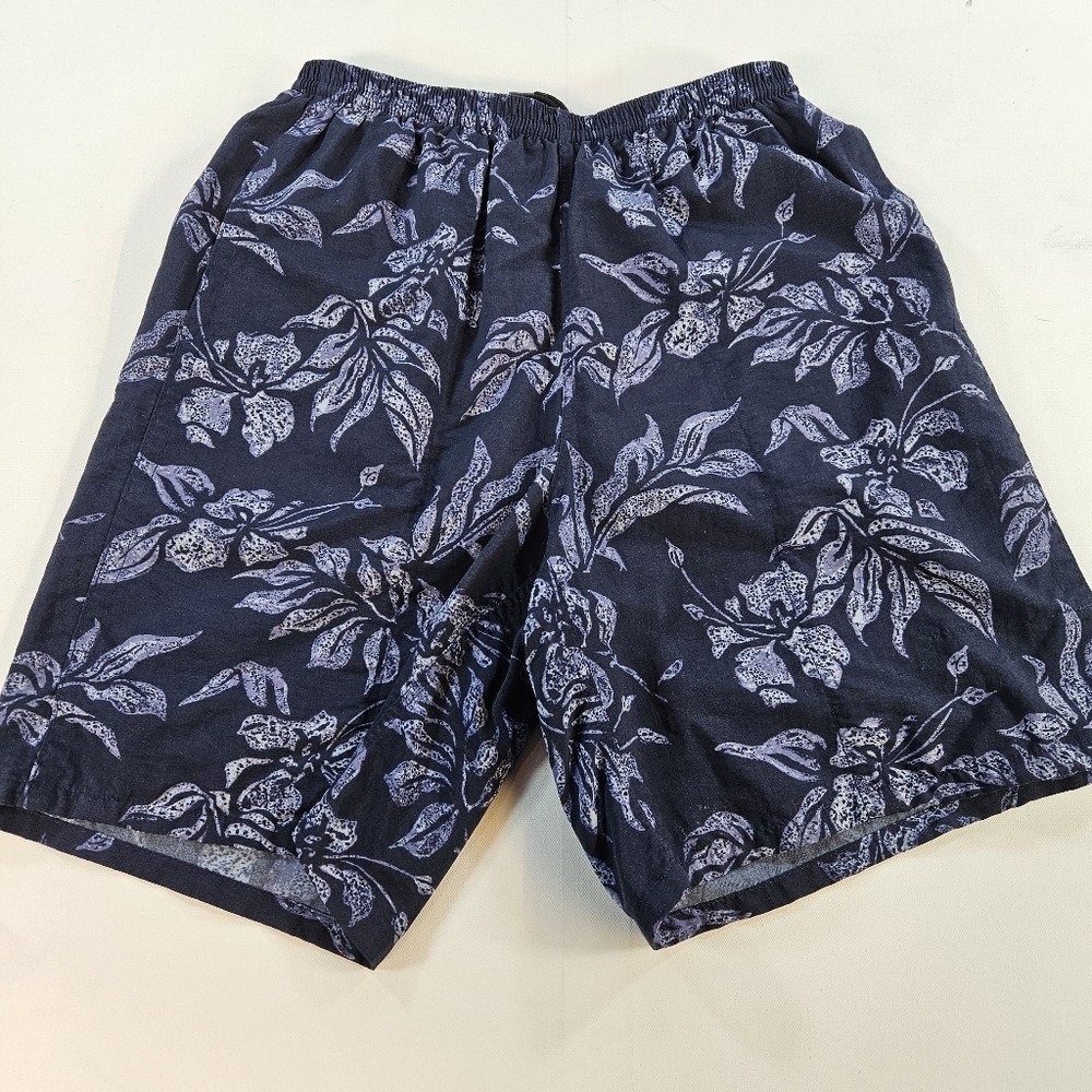 Patagonia Swim Trunks Men's Size Small Blue Nylon Polyester Waist Fronds  VGUC